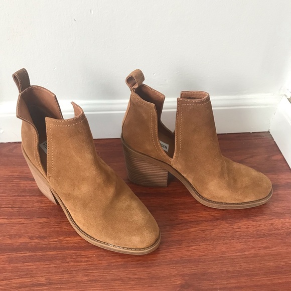 STEVE MADDEN Sharini Chestnut Suede Ankle Booties size 9 - Picture 2 of 6